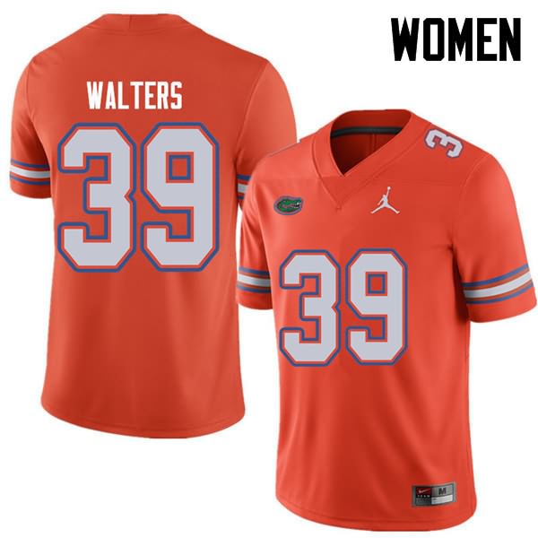 Women's NCAA Florida Gators Brady Walters #39 Stitched Authentic Jordan Brand Orange College Football Jersey DEK3465TG